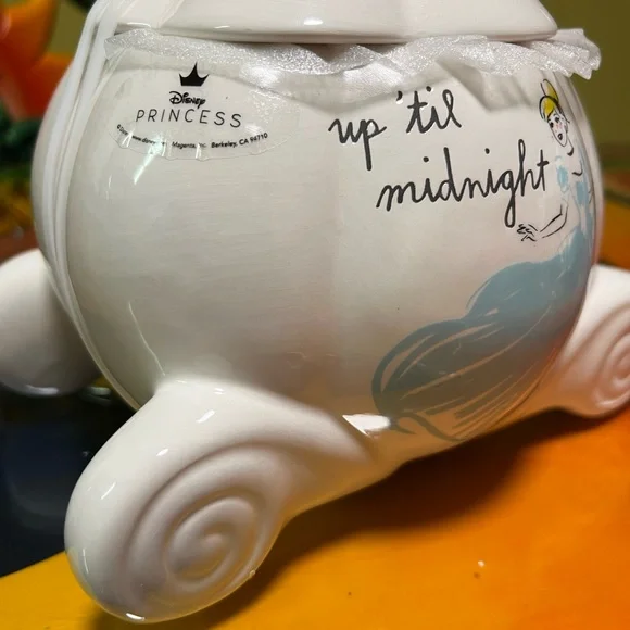 New Rae Dunn Disney princess cookie jar “up ‘til midnight “ - Picture 6 of 8